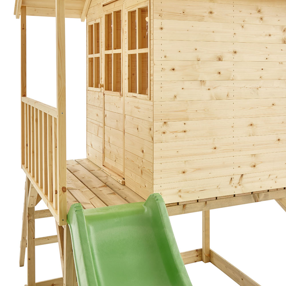 TP Hilltop Wooden Tower Playhouse with Slide Image 3