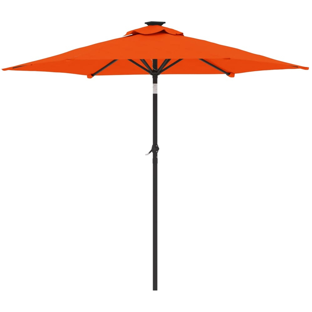 vidaXL Orange Garden Parasol with Steel Pole 2.25m Image 4