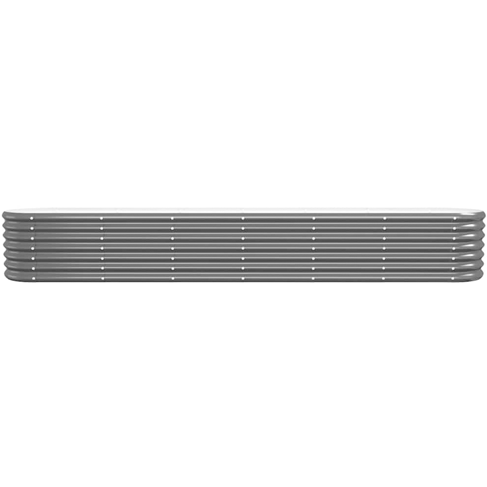 vidaXL Anthracite Galvanised Steel Raised Garden Bed 36 x 40 x 260cm Image 2