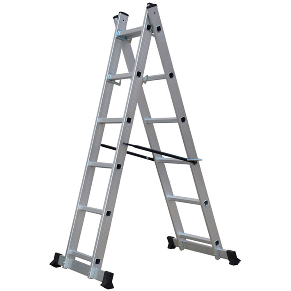 Charles Bentley 5 in 1 Grey Scaffolding Ladder Image 1