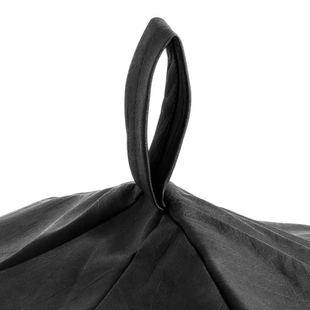 Kaikoo Black Faux Leather Beanbag Image 3