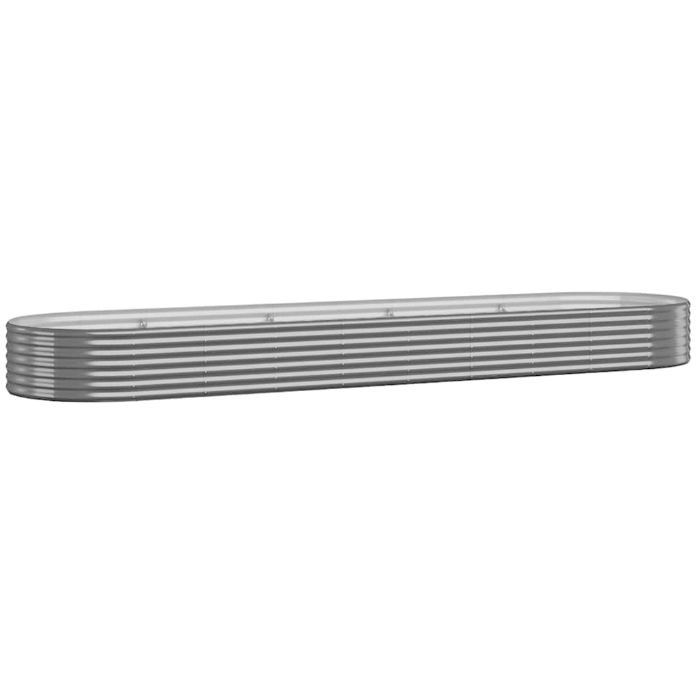 vidaXL Anthracite Galvanised Steel Raised Garden Bed 36 x 396 x 396cm Image 1
