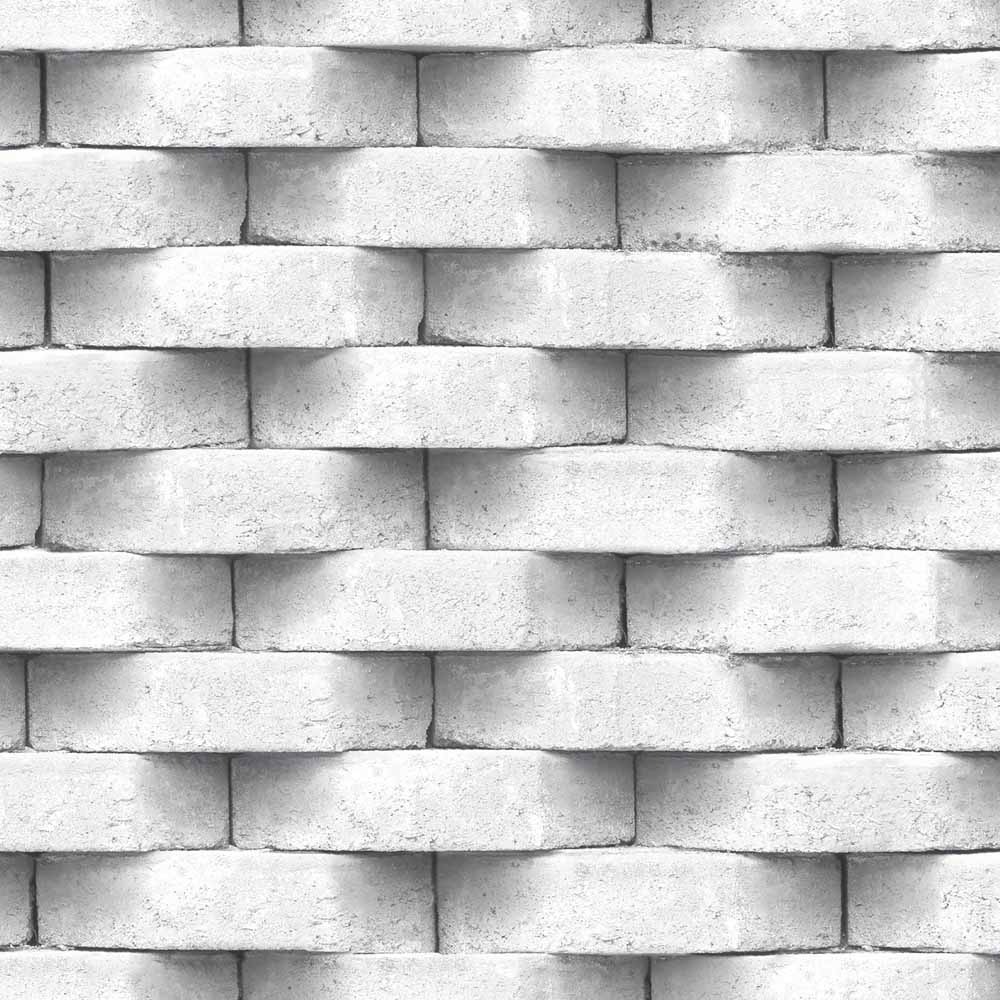 Muriva Diagon Brick White Wallpaper Image 1