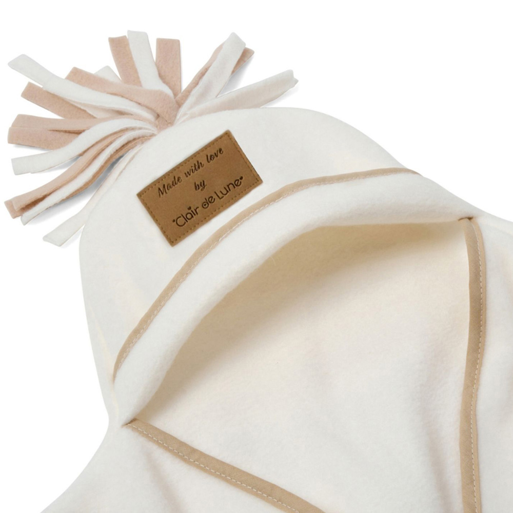 Clair de Lune Cream Star Fleece Wrap Blanket Image 2