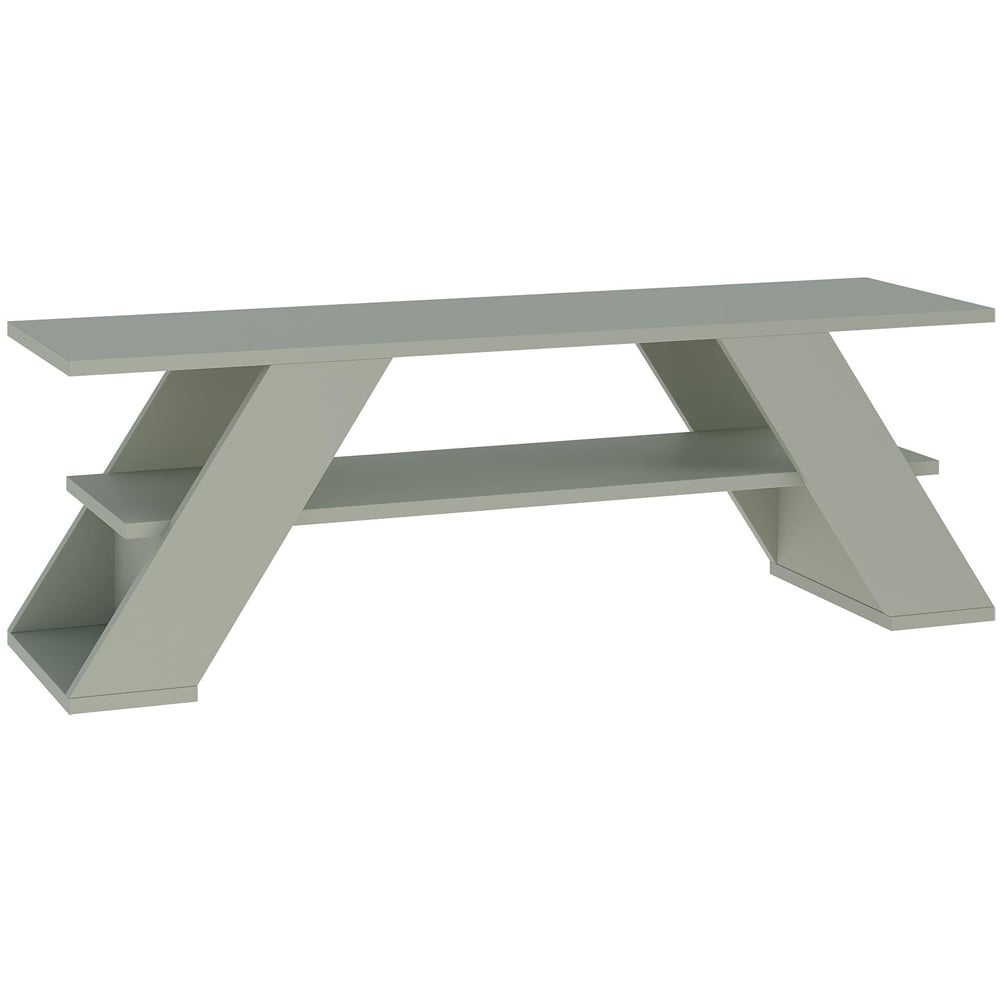 Decortie Farfalla Single Shelf Ash Green TV Unit Image 2