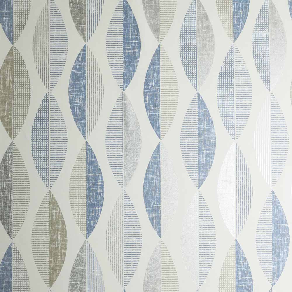 Arthouse Aziza Geometric Metallic Wallpaper Blue Image