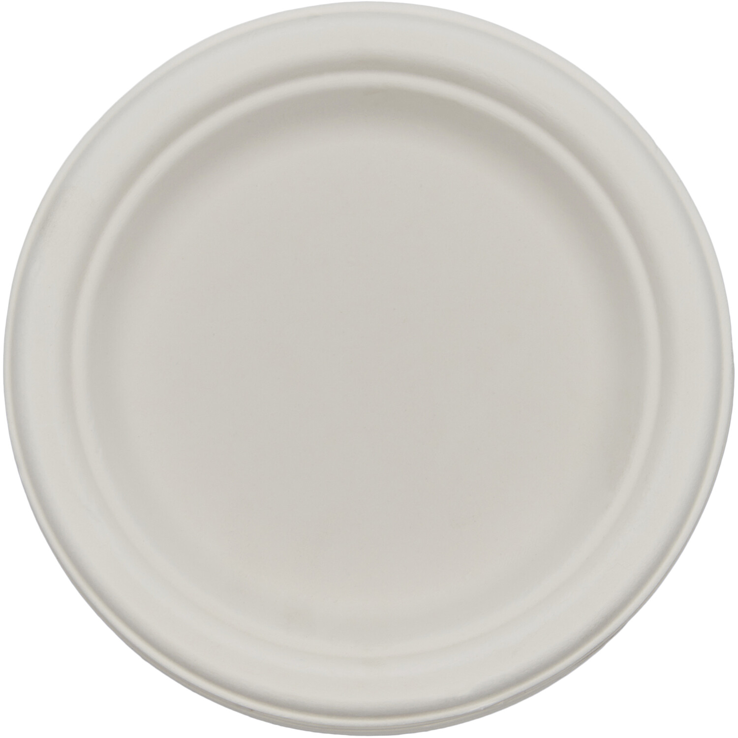 Pack of 20 Bagasse Plates - White Image 2