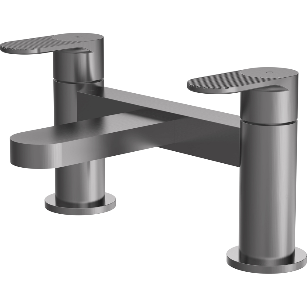 nuie Cyprus Brushed Pewter Bath Filler Image 1