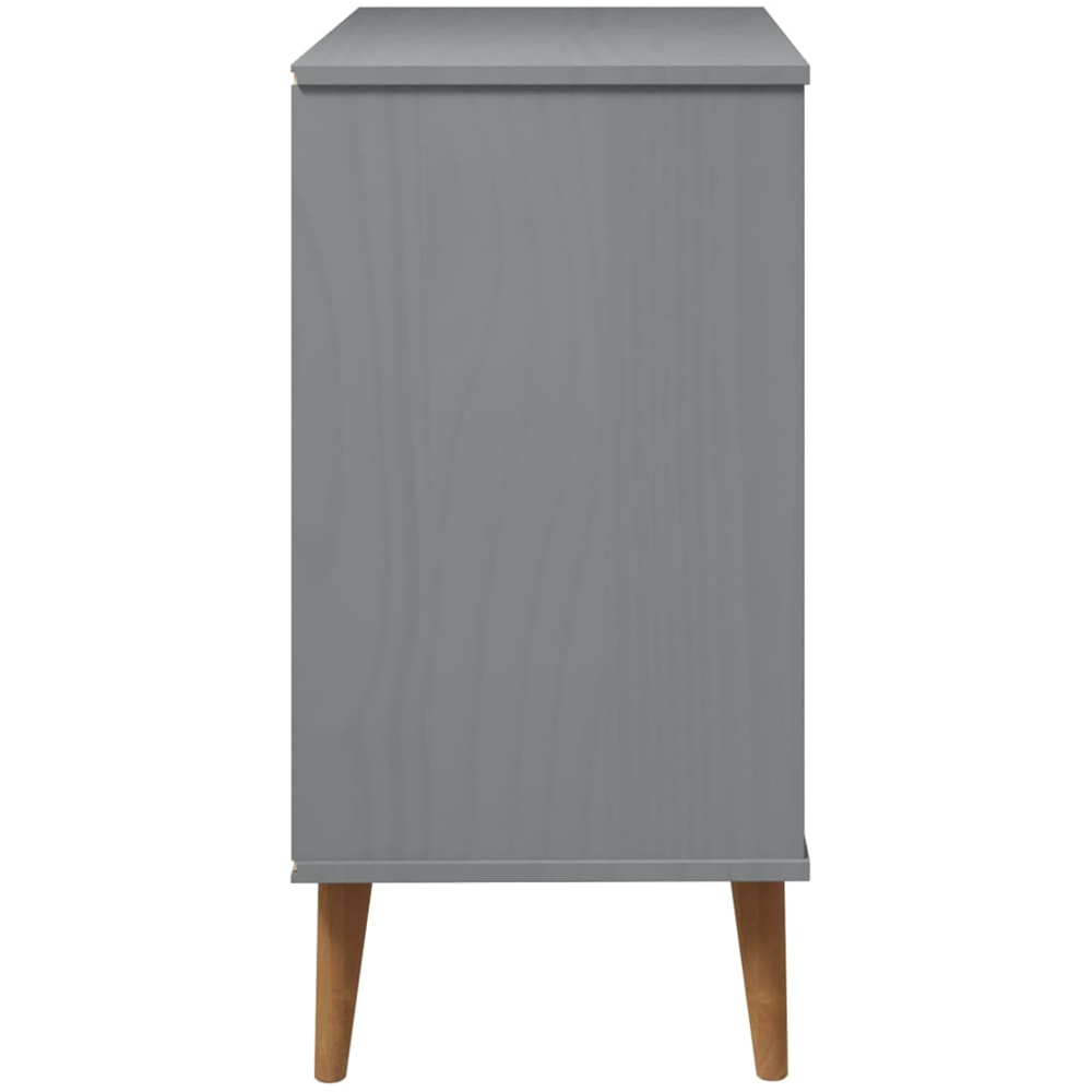 vidaXL 3 Drawer Grey Wooden Storage Cabinet Image 6