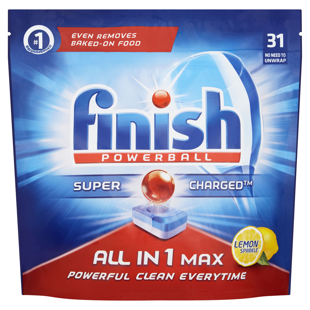 Finish All in One Max Lemon Dishwasher Tablets 31pk Image