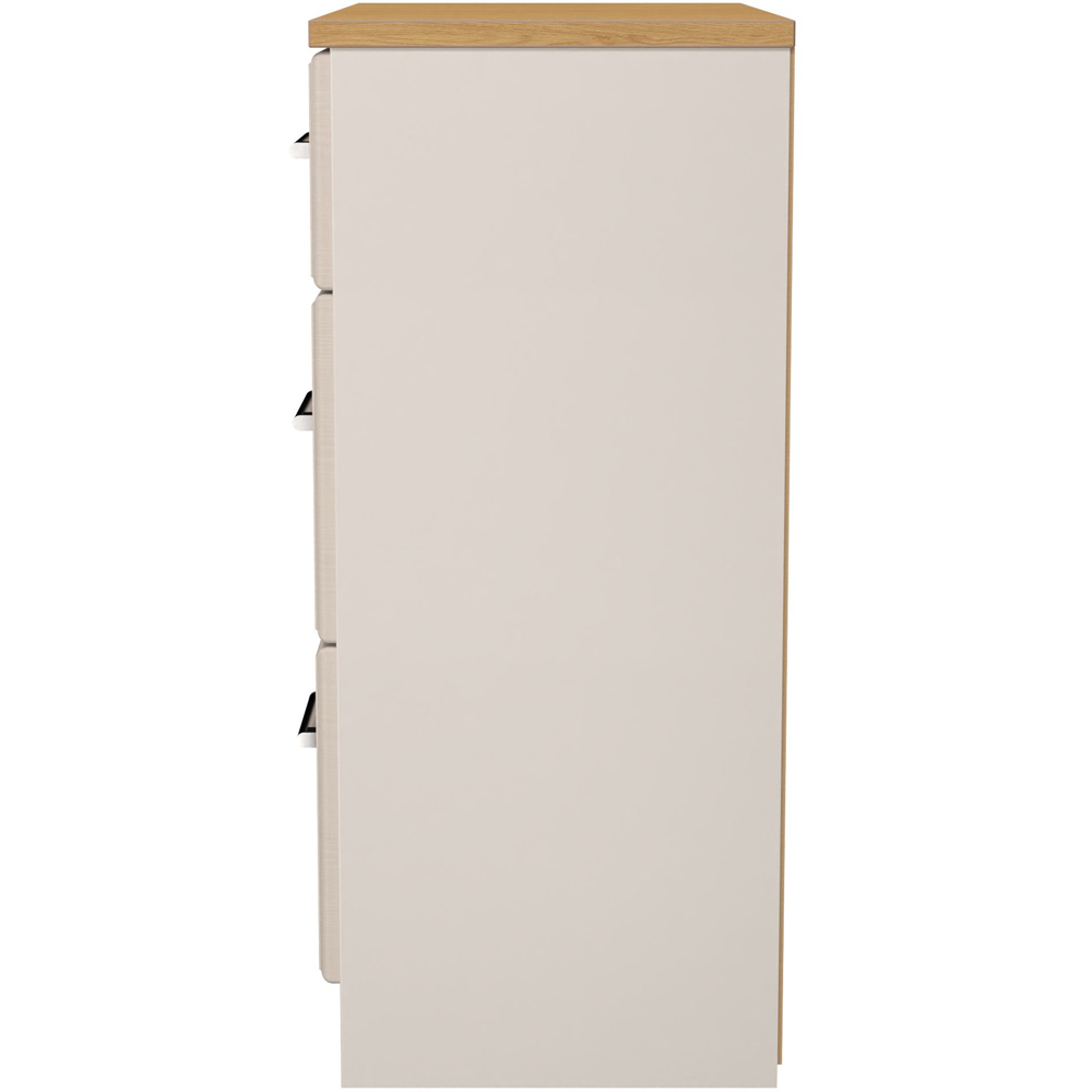 Crowndale Kent 3 Drawer Kashmir Ash and Modern Oak Deep Chest of Drawers Ready Assembled Image 3