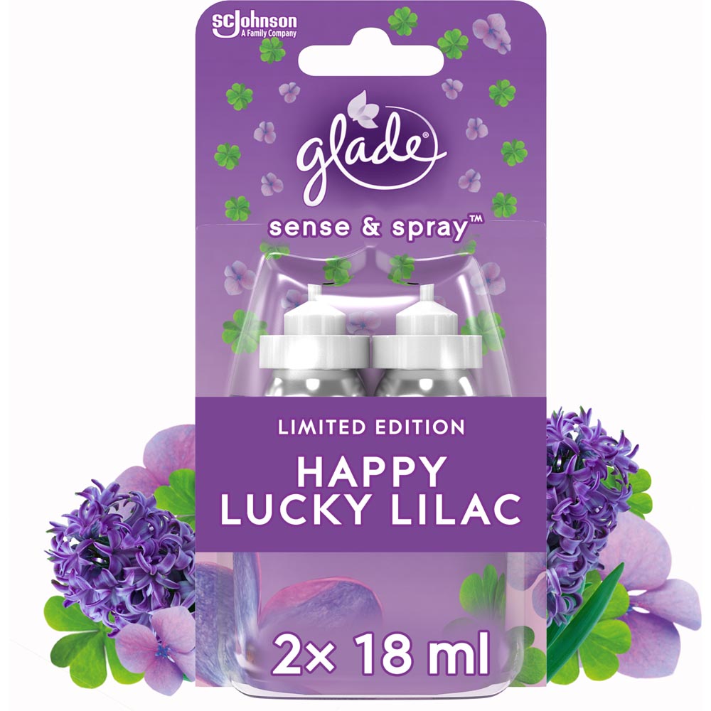 Glade Happy Lucky Lilac Sense and Spray Twin Refill Air Freshener 36ml Image 2