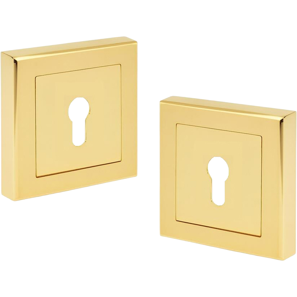 Golden Grace Electro Brass 3 and 5 Lever Escutcheon Door Key Hole Image 1