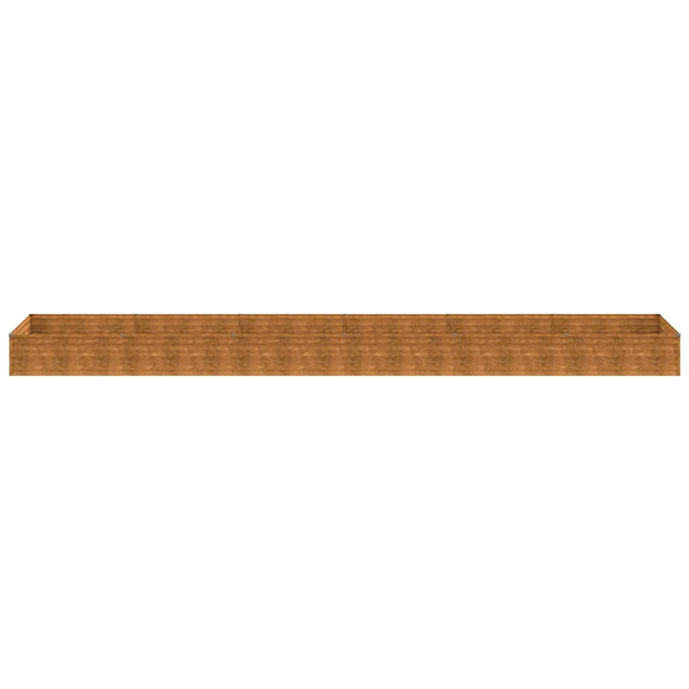 vidaXL Brown Corten Steel Raised Garden Bed 579 x 100 x 36cm Image 2