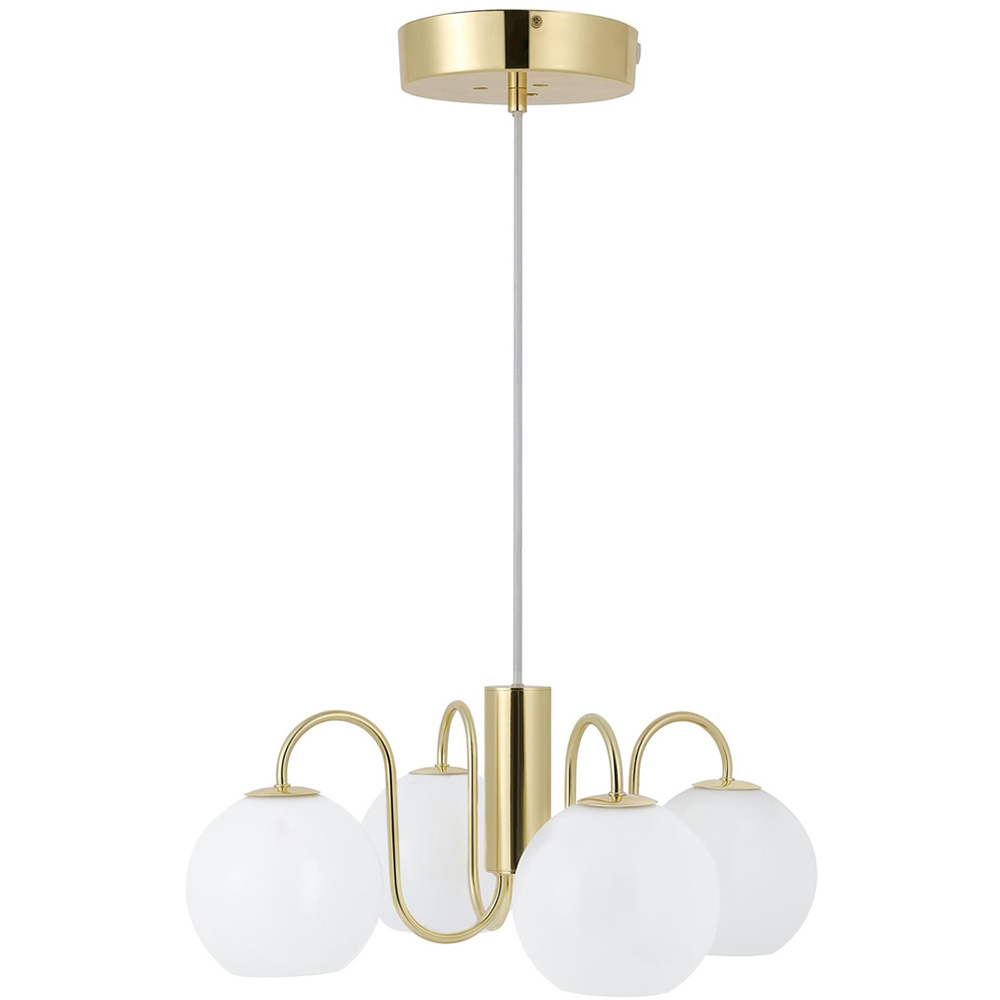 Nordlux Franca 4 Light Brass Pendant Light Image 1