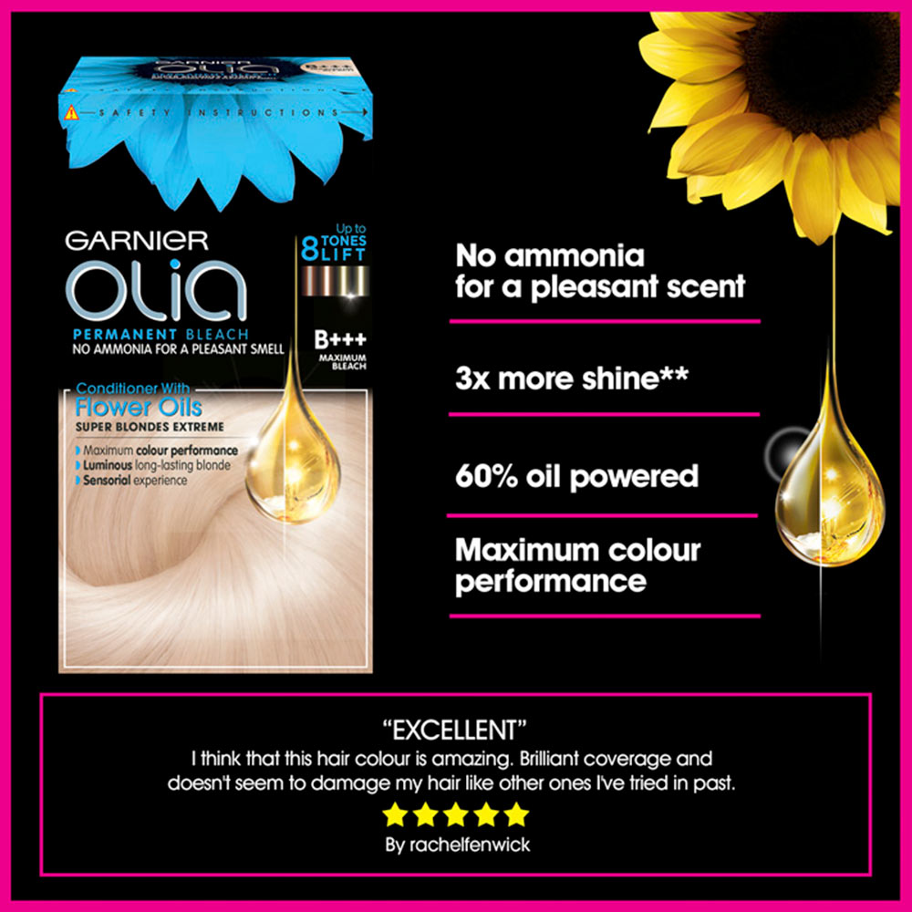 Garnier Olia B+++ Maximum Bleach Blonde No Ammonia Hair Dye Image 5