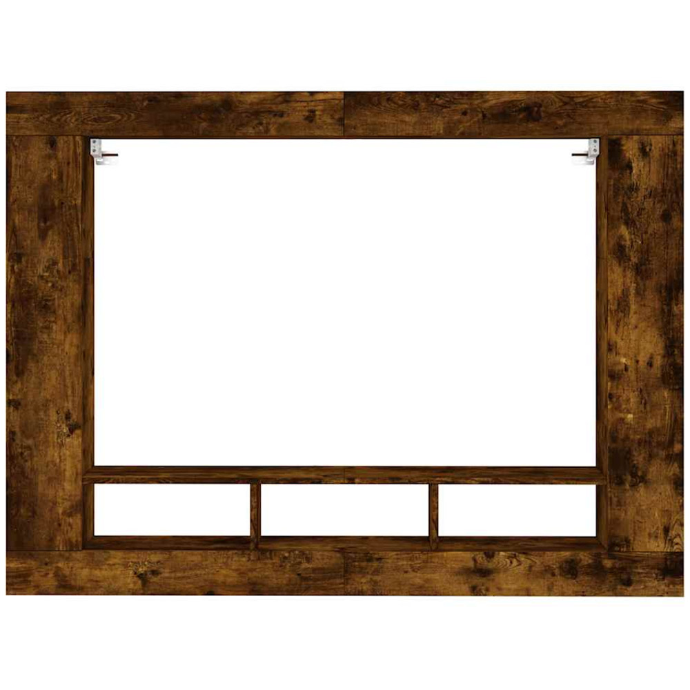 vidaXL 3 Open Shelf Smoked Oak Wall Mounted TV Cabinet Image 4