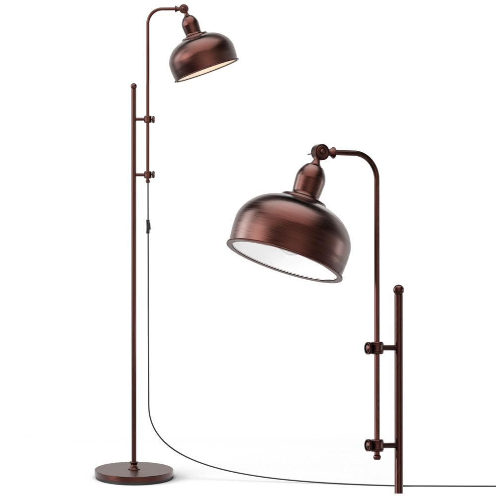 Costway Height Adjustable Industrial Floor Lamp Image 3