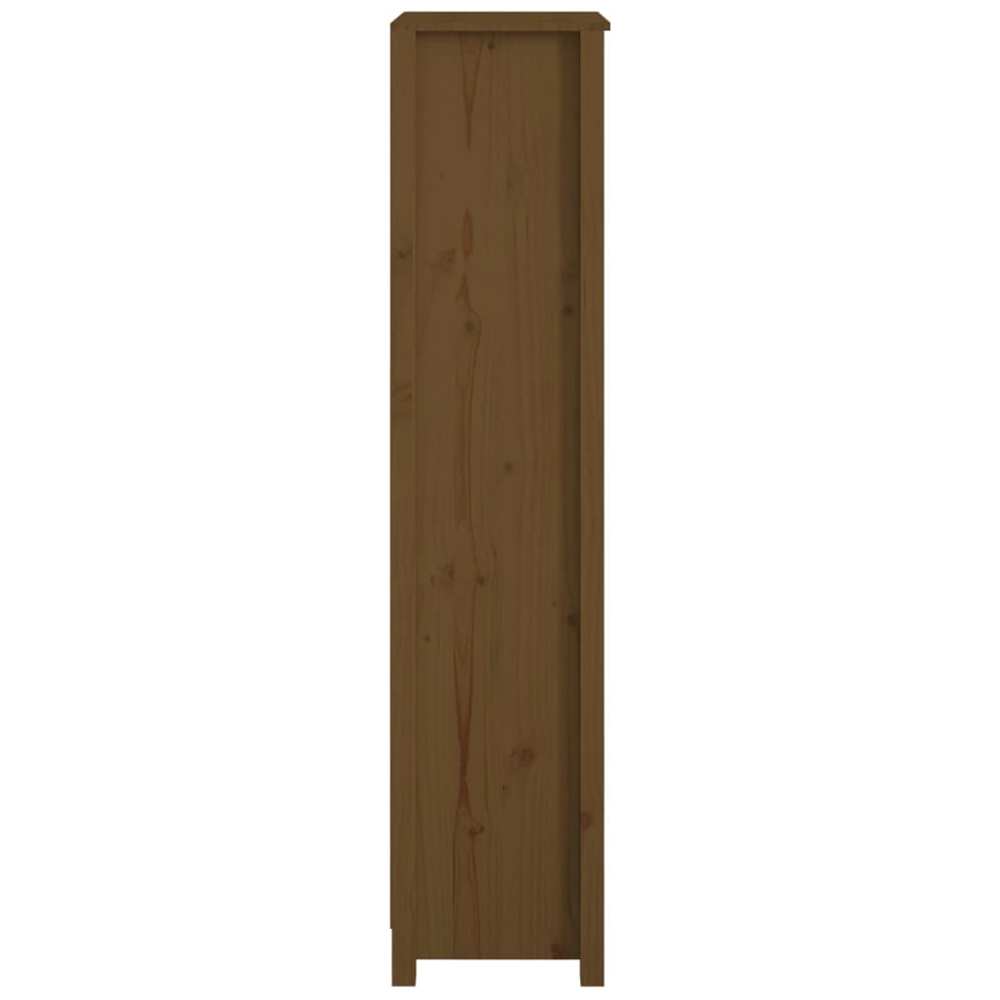 vidaXL 5 Shelf Honey Brown Solid Pine Wood Bookcase Image 5