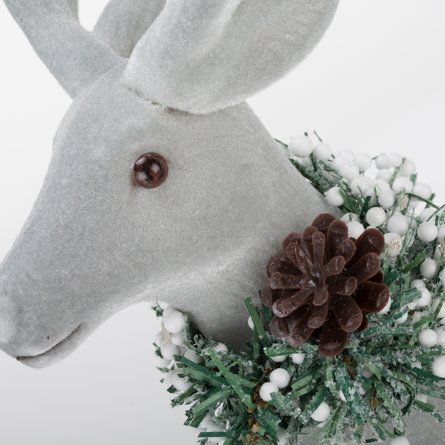 Grace & Glory Silver Standing Deer Christmas Decoration Image 2