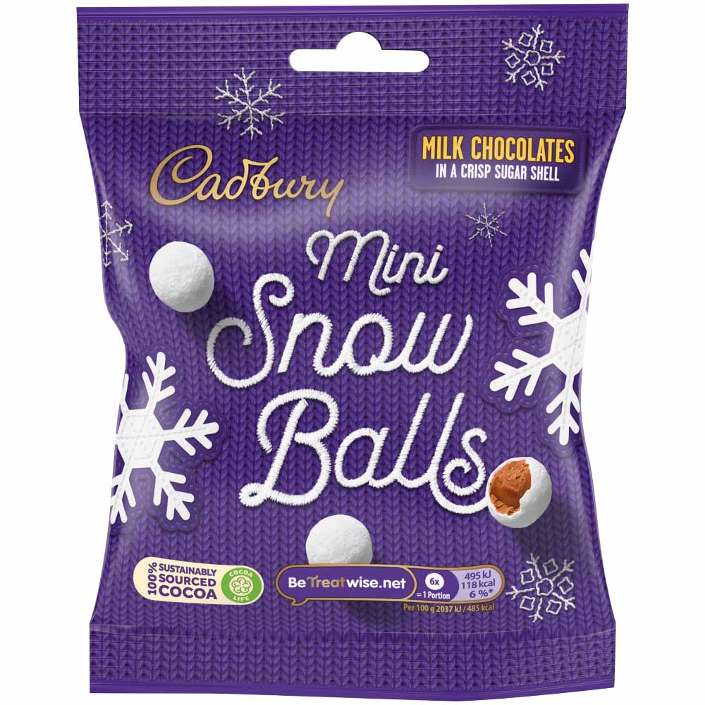 Cadbury Chocolate Mini Snowballs Bag 80g Image 2
