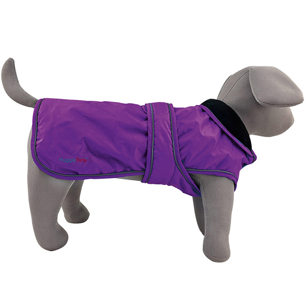 HugglePets Medium Arctic Armour Waterproof Thermal Purple Dog Coat Image 1