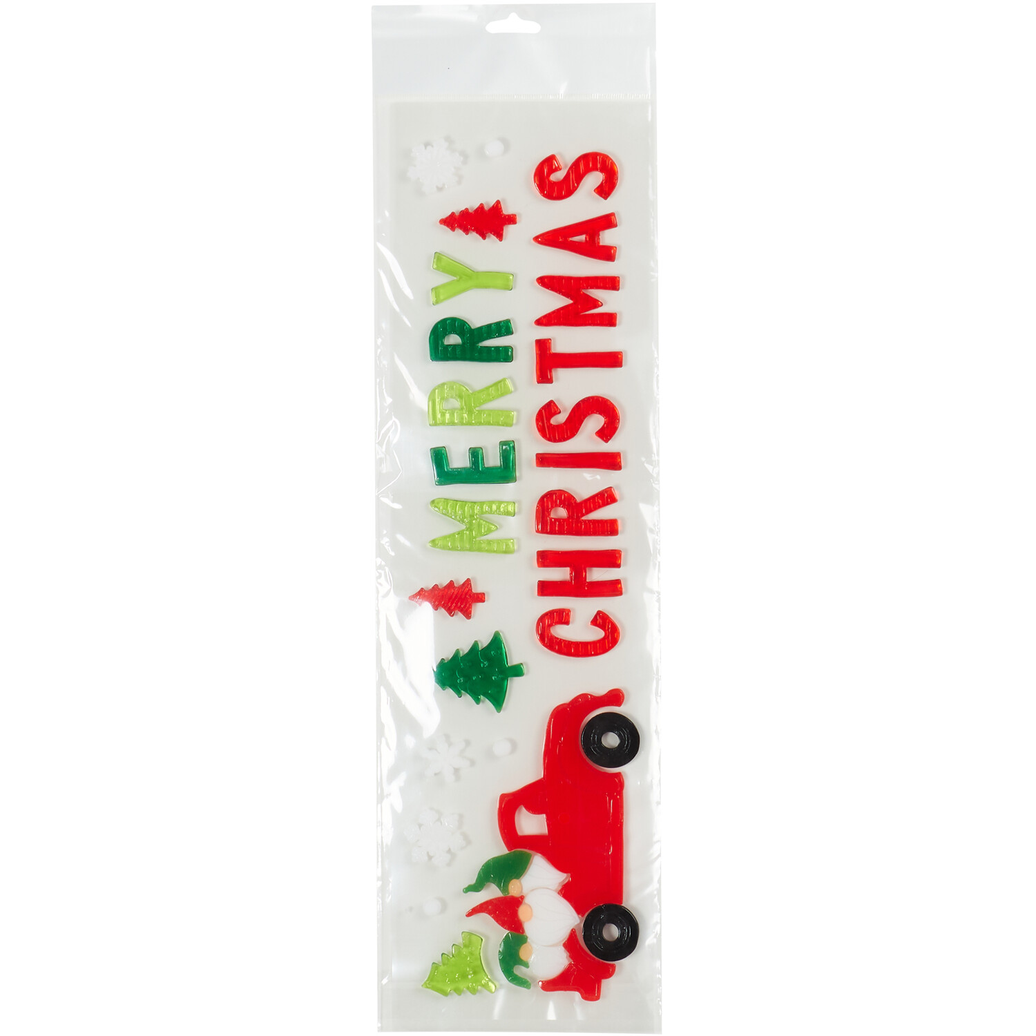 Merry Christmas Gel Window Stickers Image 1