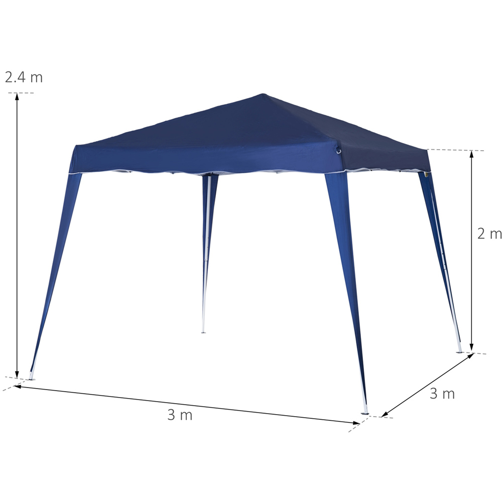 Outsunny 2.5 x 2.5m Blue Water Resistant Pop Up Gazebo with Carry Bag Image 8