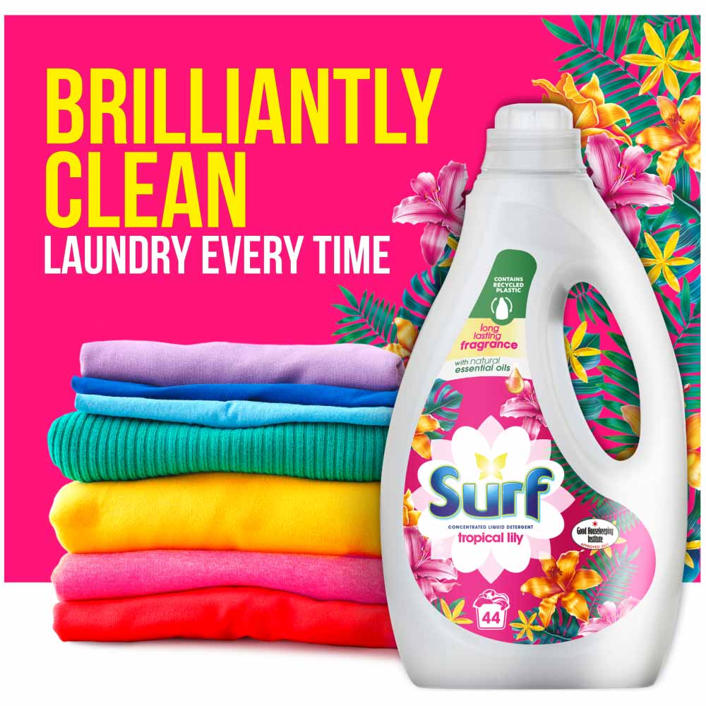 Surf Tropical Lily Concentrated Liquid Laundry Detergent 44 Washes 1.188L Image 6