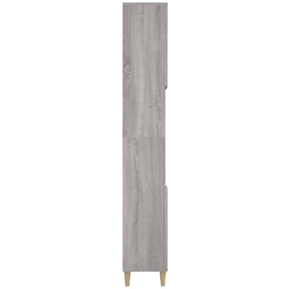 vidaXL 2 Door Grey Wood Bathroom Cabinet Image 6