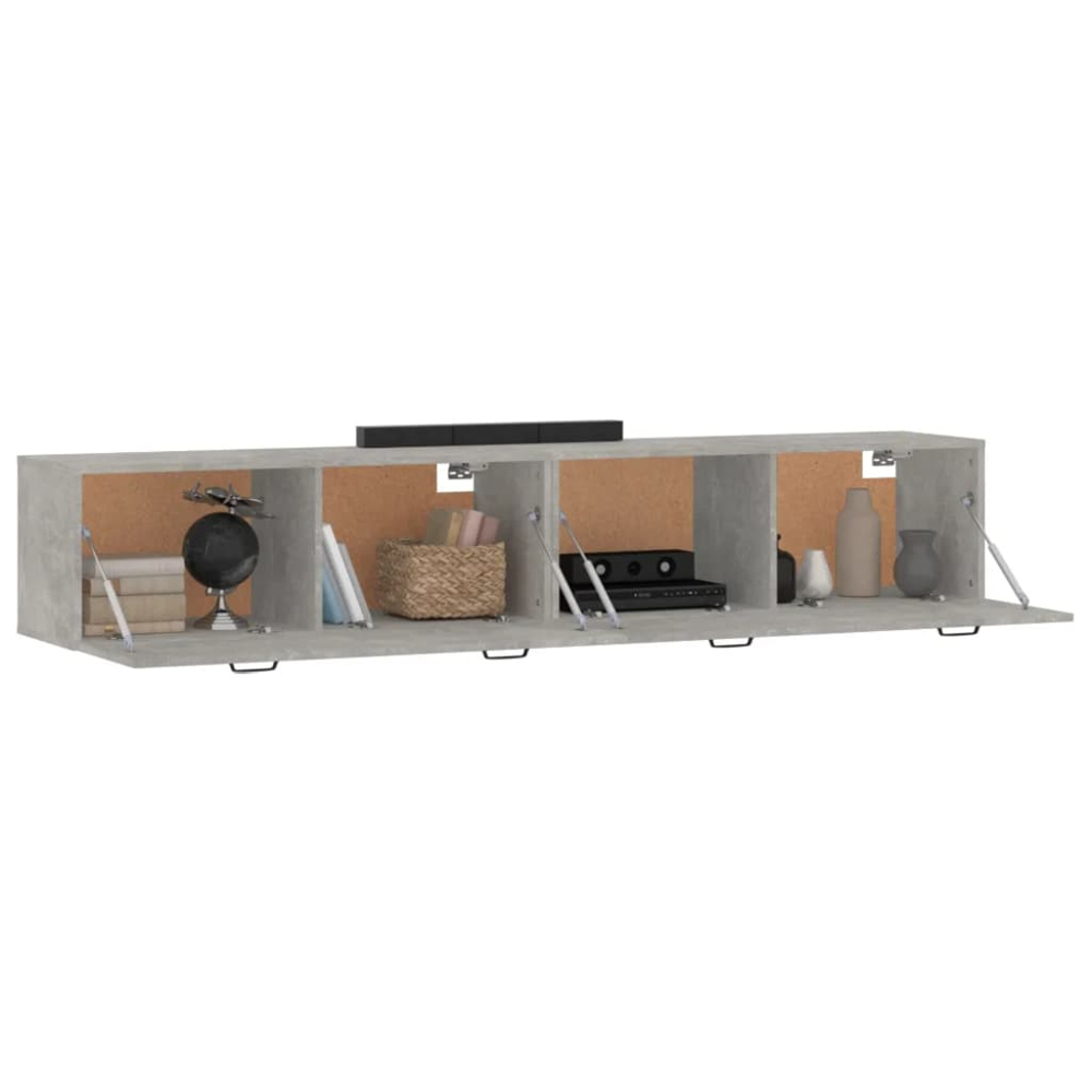 vidaXL 2 Door Concrete Grey Wall Cabinet Set of 2 Image 4