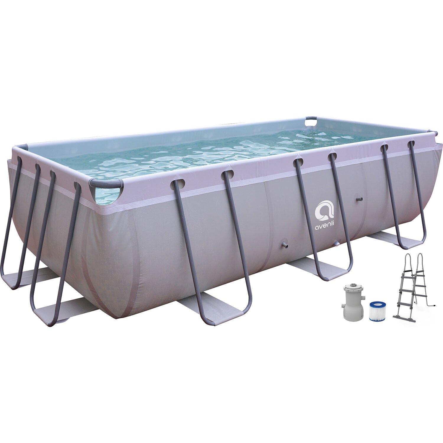 Rectangular Frame Pool Set - Grey Image