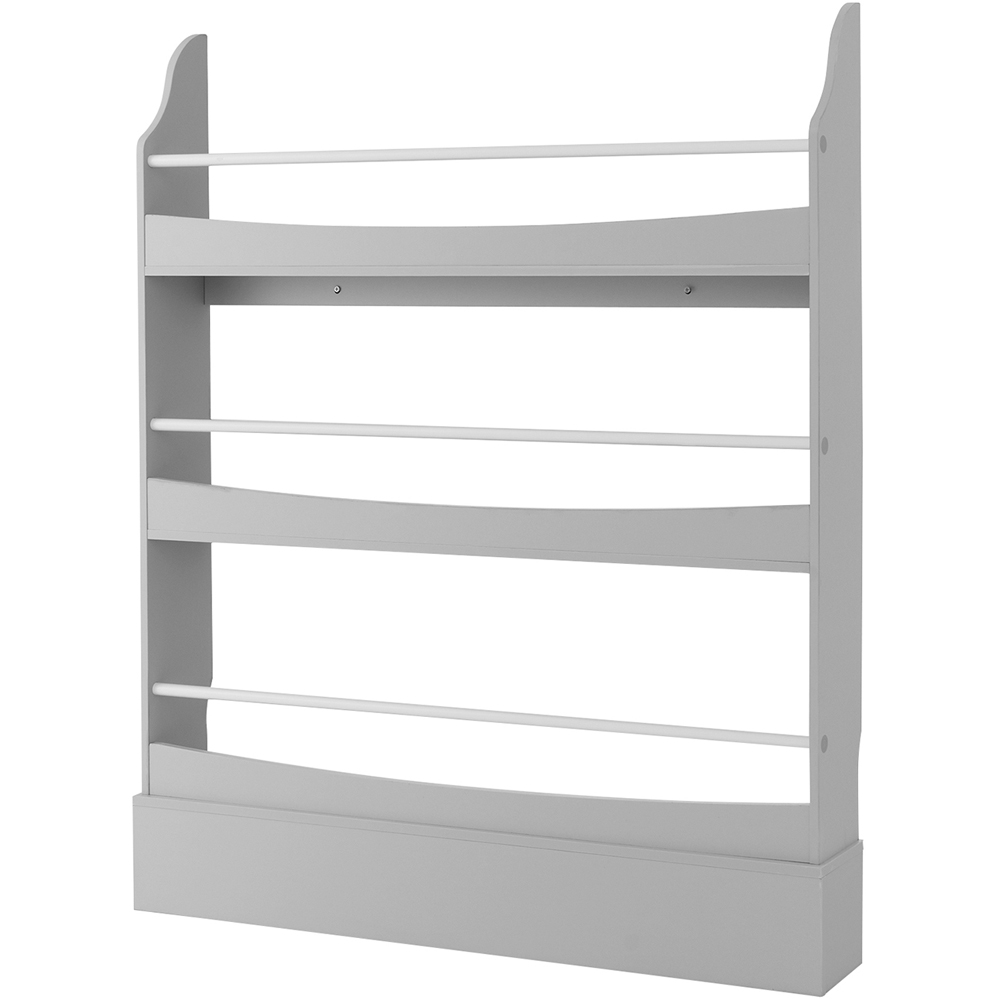 Costway 3 Shelf Grey Bookshelf Image 2