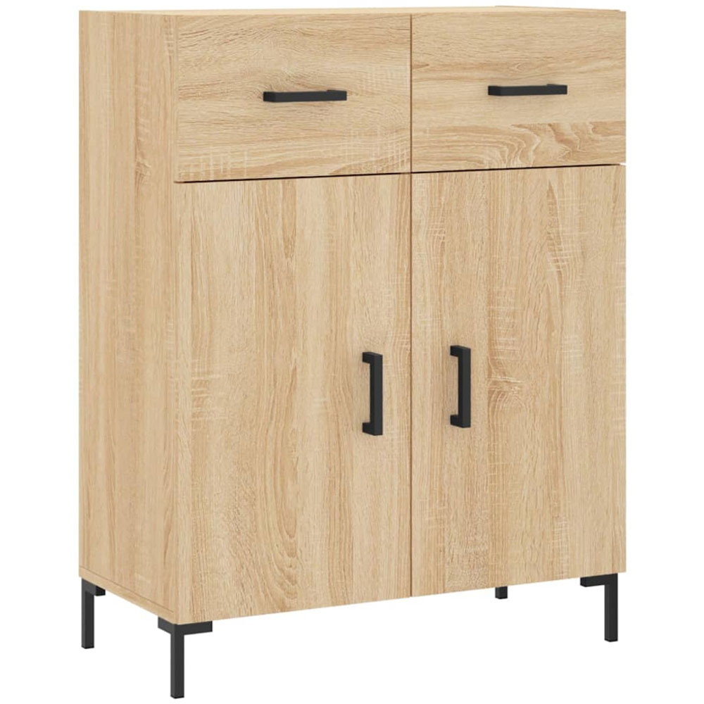 vidaXL 2 Door 2 Drawer Sonoma Oak Sideboard Image 2