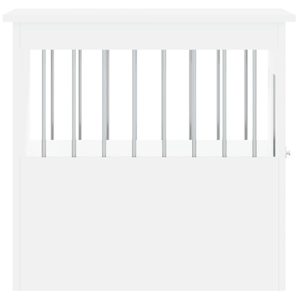 vidaXL White Dog Crate Furniture 45 x 62 x 59cm Image 8
