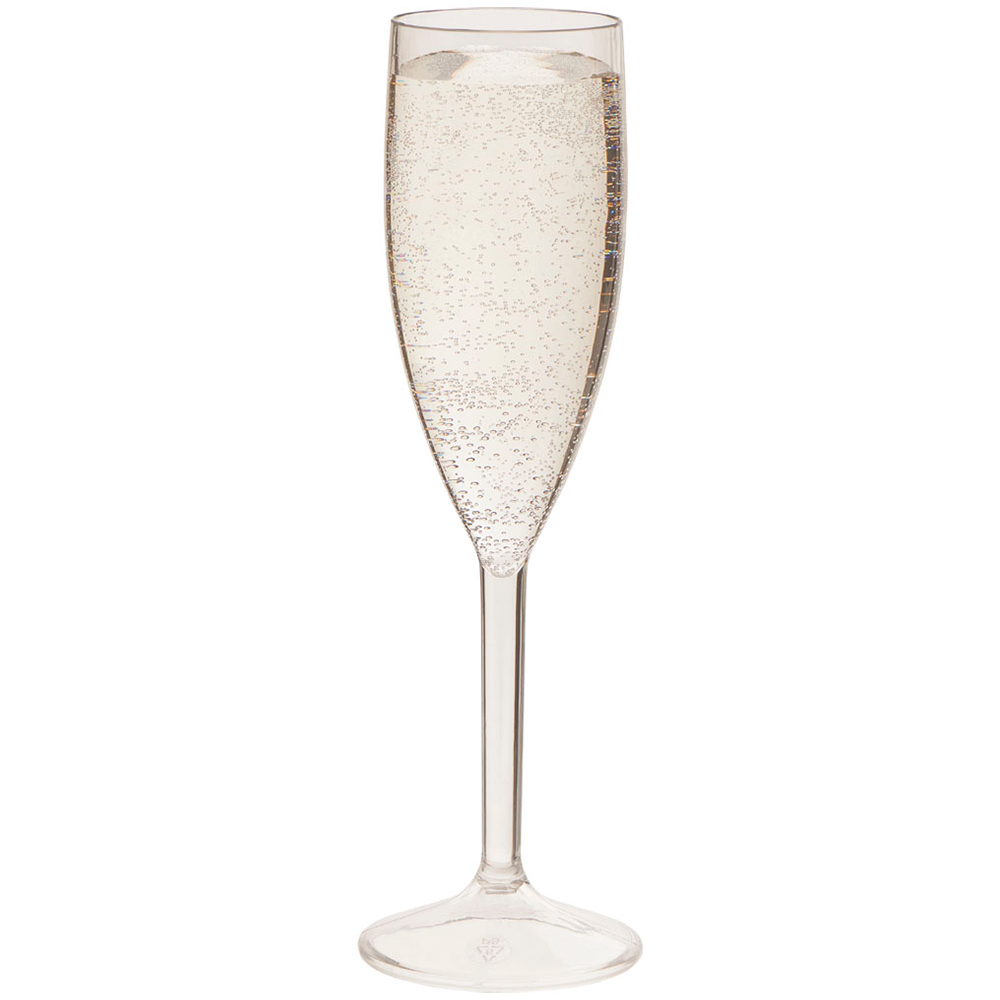 Wilko Clear Plastic Champagne Flute 4 Pack Image 4