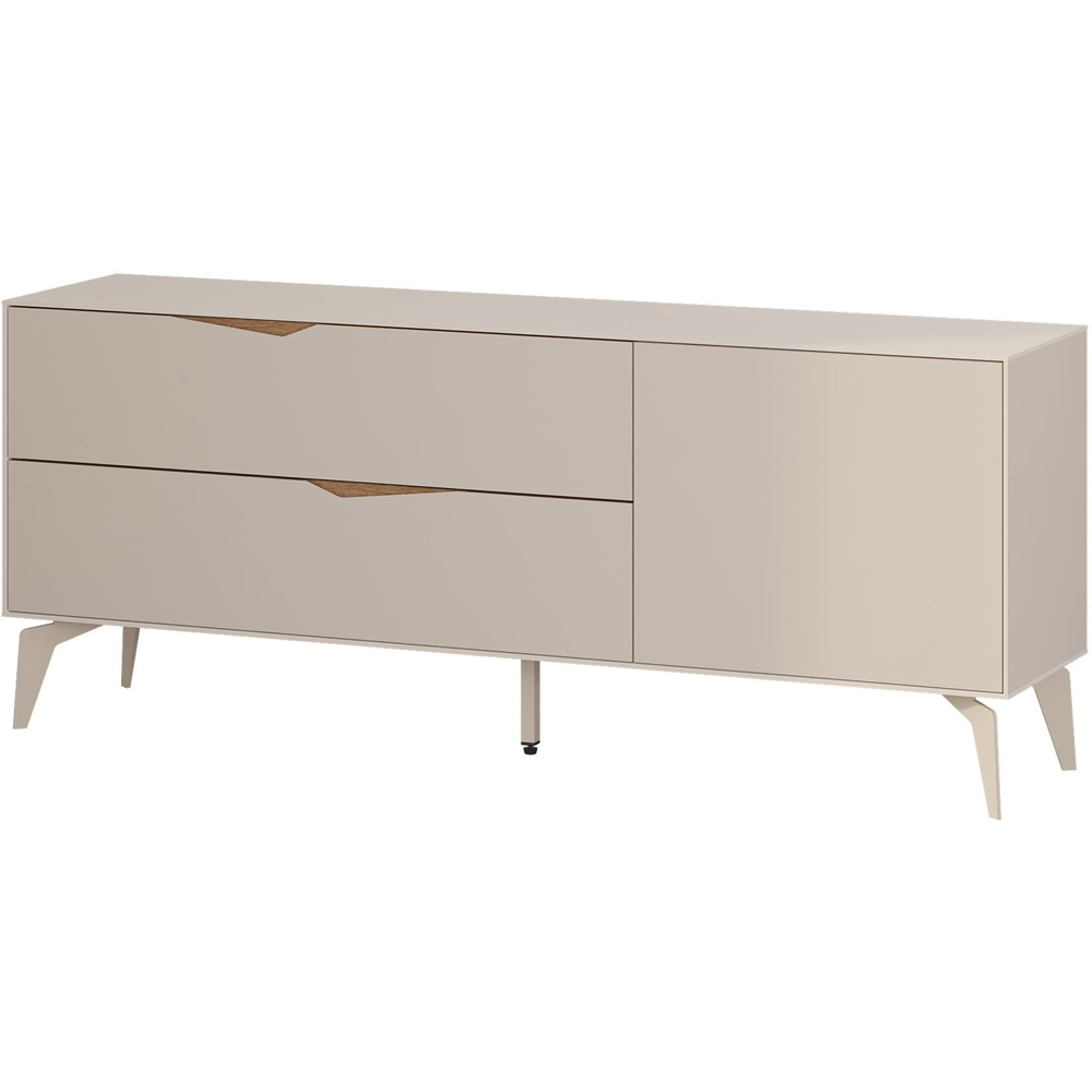 Decortie Jaden Single Door 2 Drawer Sandstone TV Unit Image 2