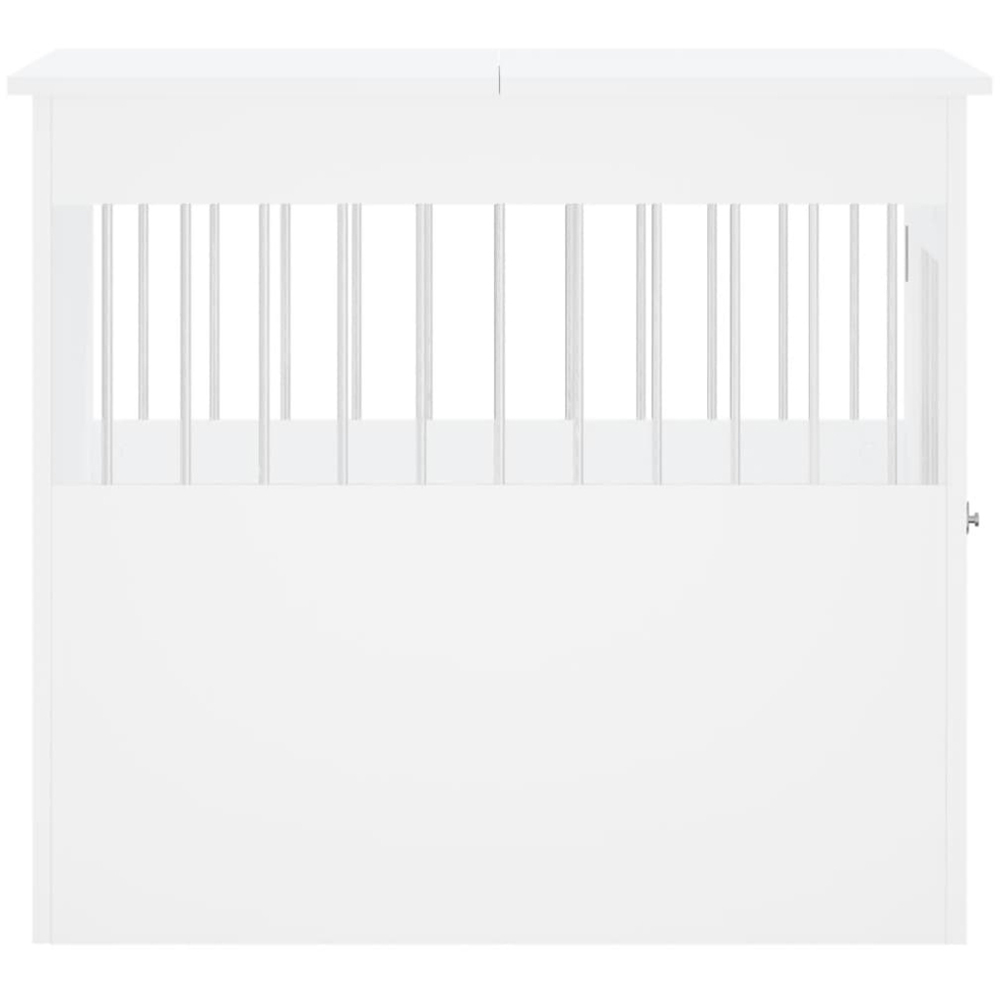 vidaXL White Engineered Wood Dog Crate Furniture 71 x 64.5 x 80cm Image 8
