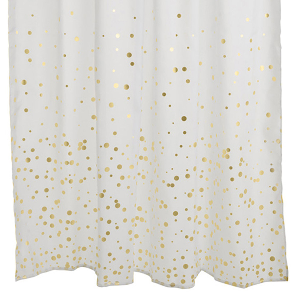 Wilko Gold Dots Shower Curtain 180 x 180cm Image 4