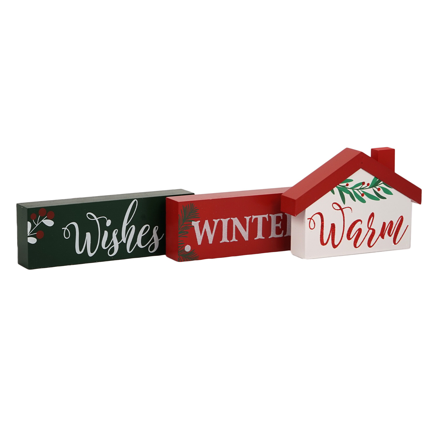 Warm Winter Wishes House Block Christmas Ornament Image 2