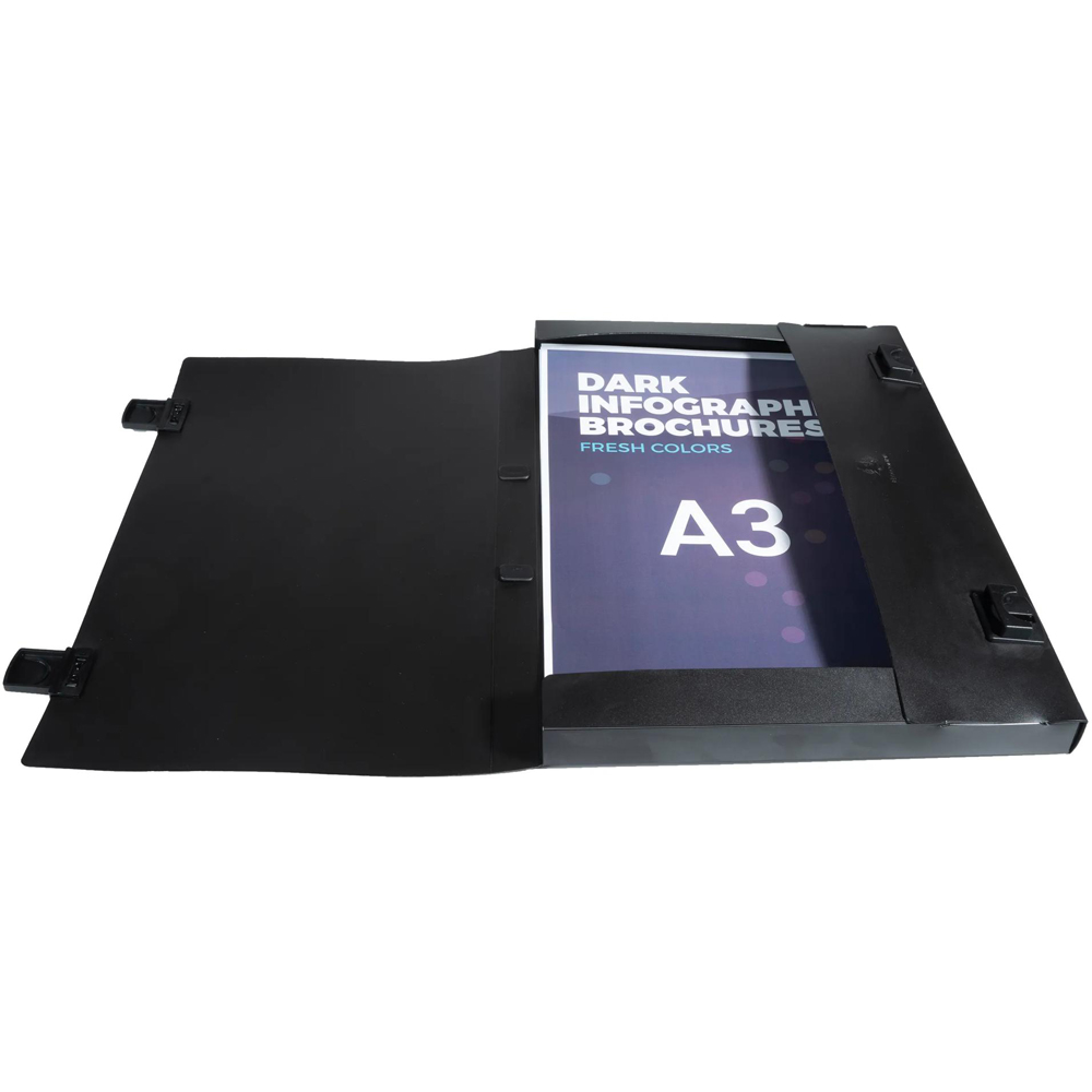 Exacompta Black Rigid Art Folder 31 x 43cm 2 Pack Image 3