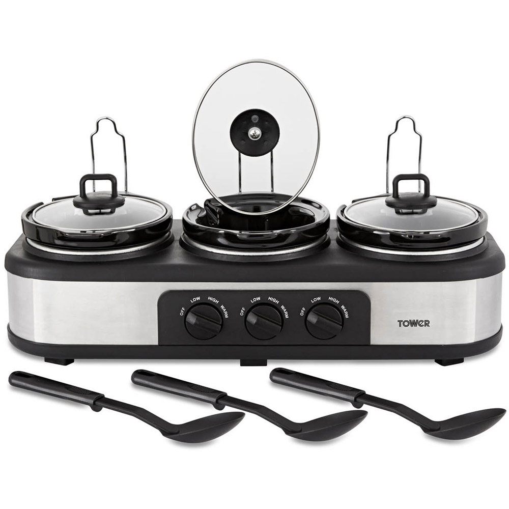 Tower T16015 Three Pot Slow Cooker 4.5L Image 1