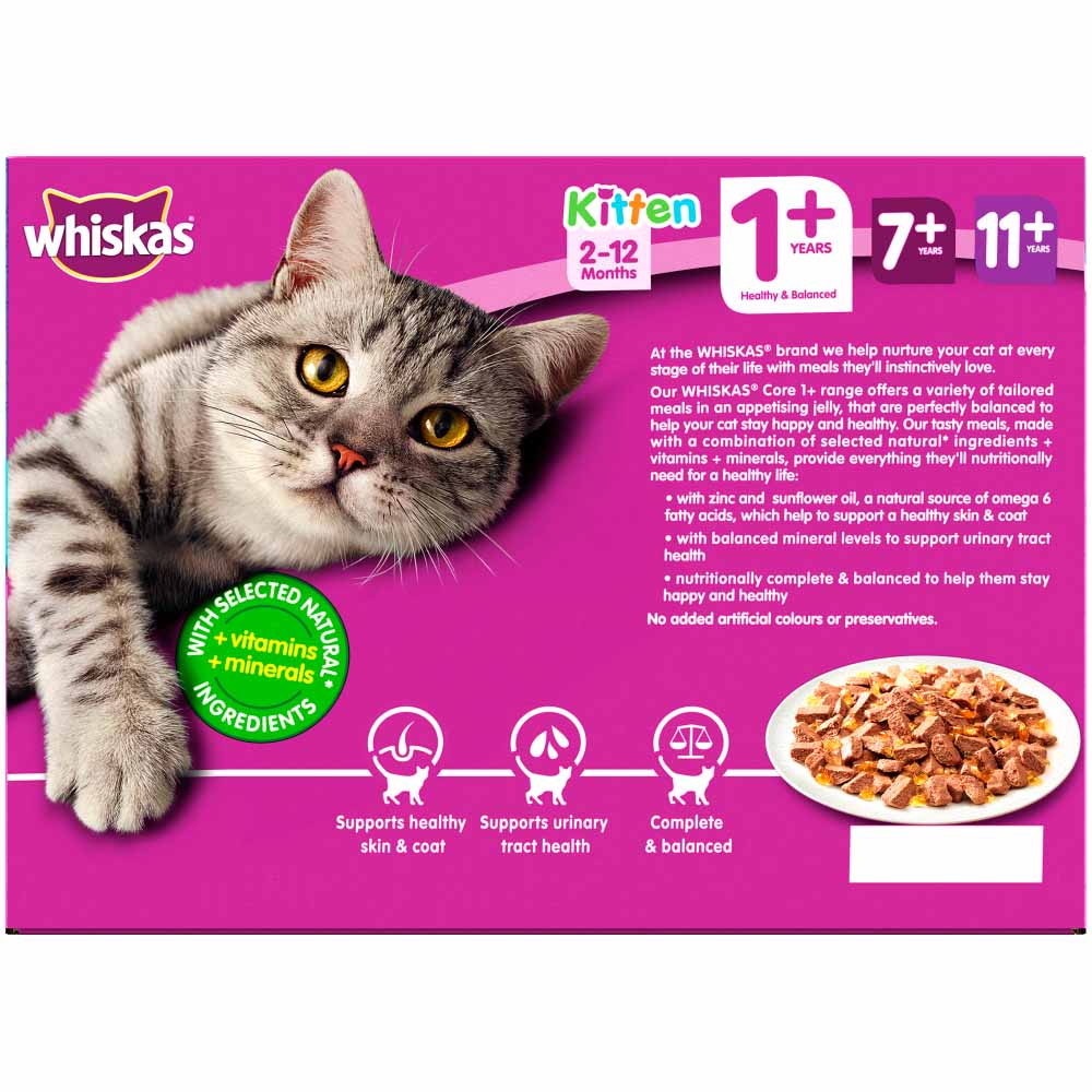 Whiskas Adult Wet Cat Food Pouches Fish in Jelly 12 x 100g Image 5