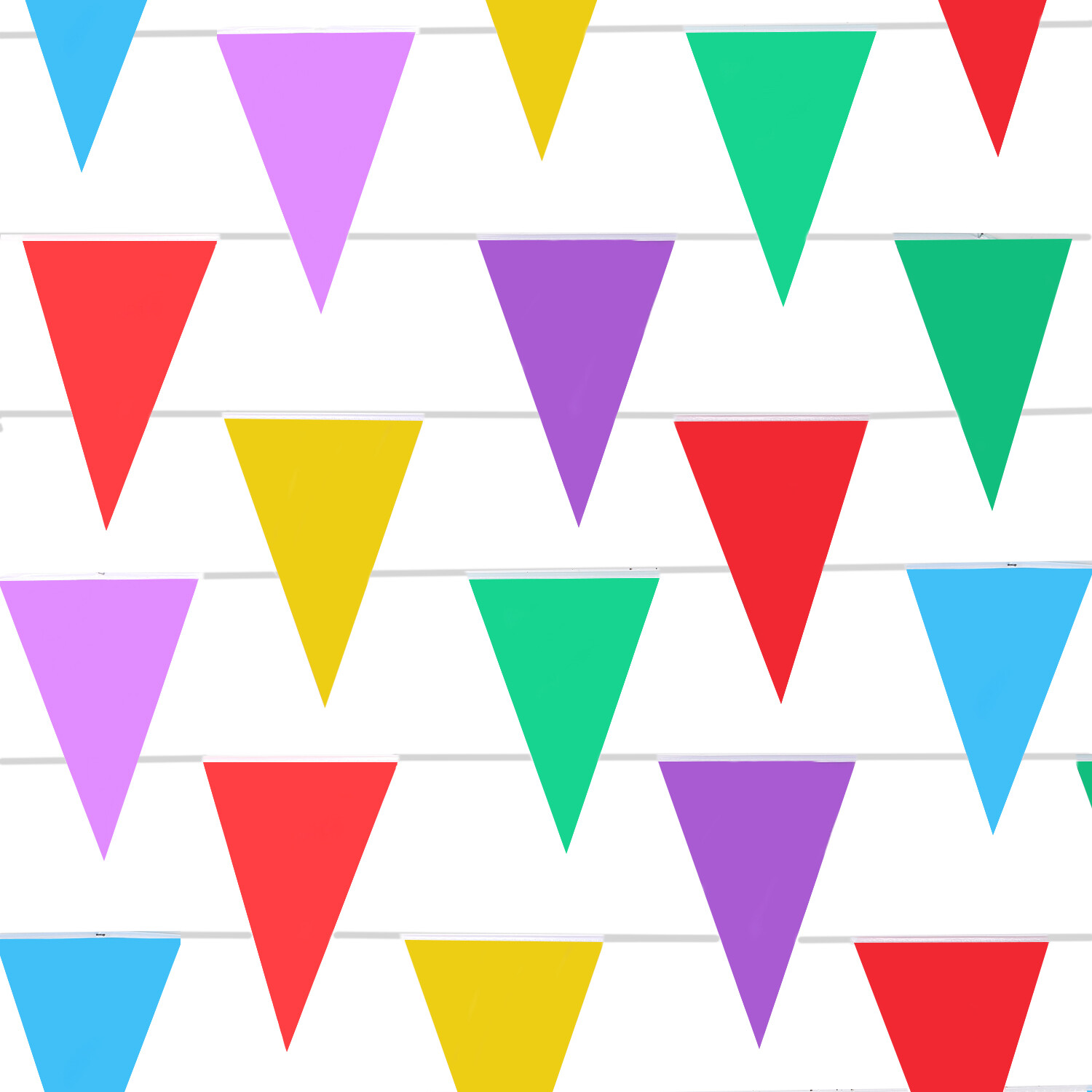 Multicoloured Triangle Bunting Image 2