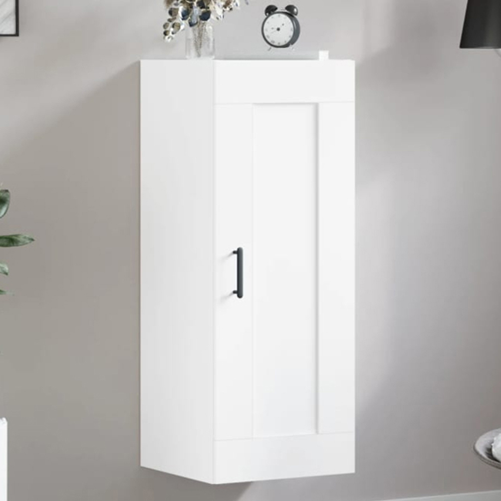 vidaXL Single Door White Wall Mounted Cabinet Image 1