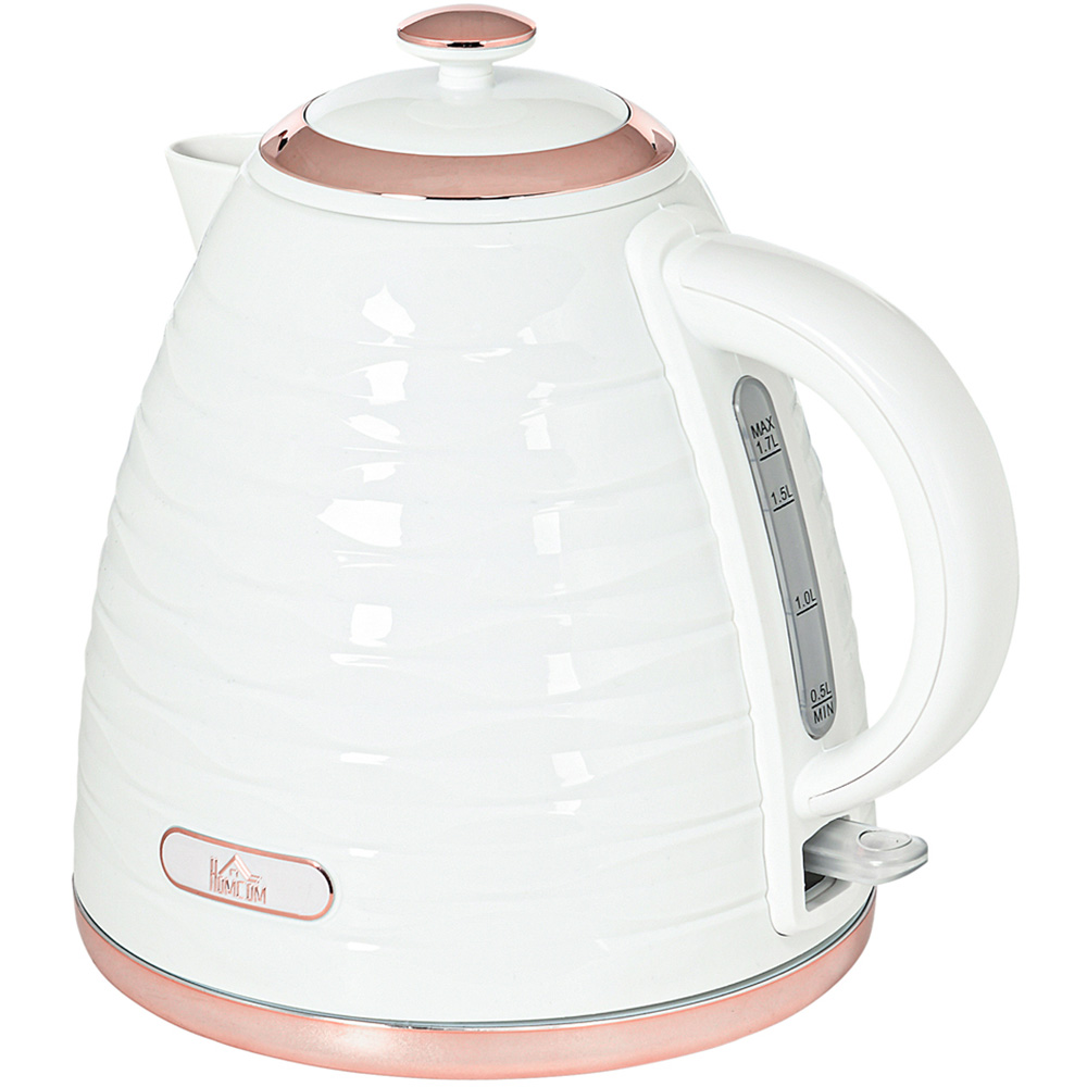 HOMCOM 800-207V70CW White Ripple 1.7L Electric Kettle 3kW Image 1