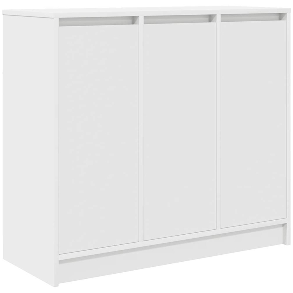 vidaXL 3 Door White Sideboard Image 2