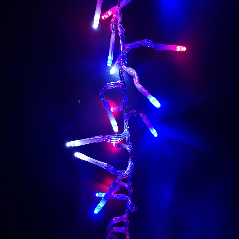 Samuel Alexander 200 Red White and Blue LED Cluster Christmas Light 16m Image 4