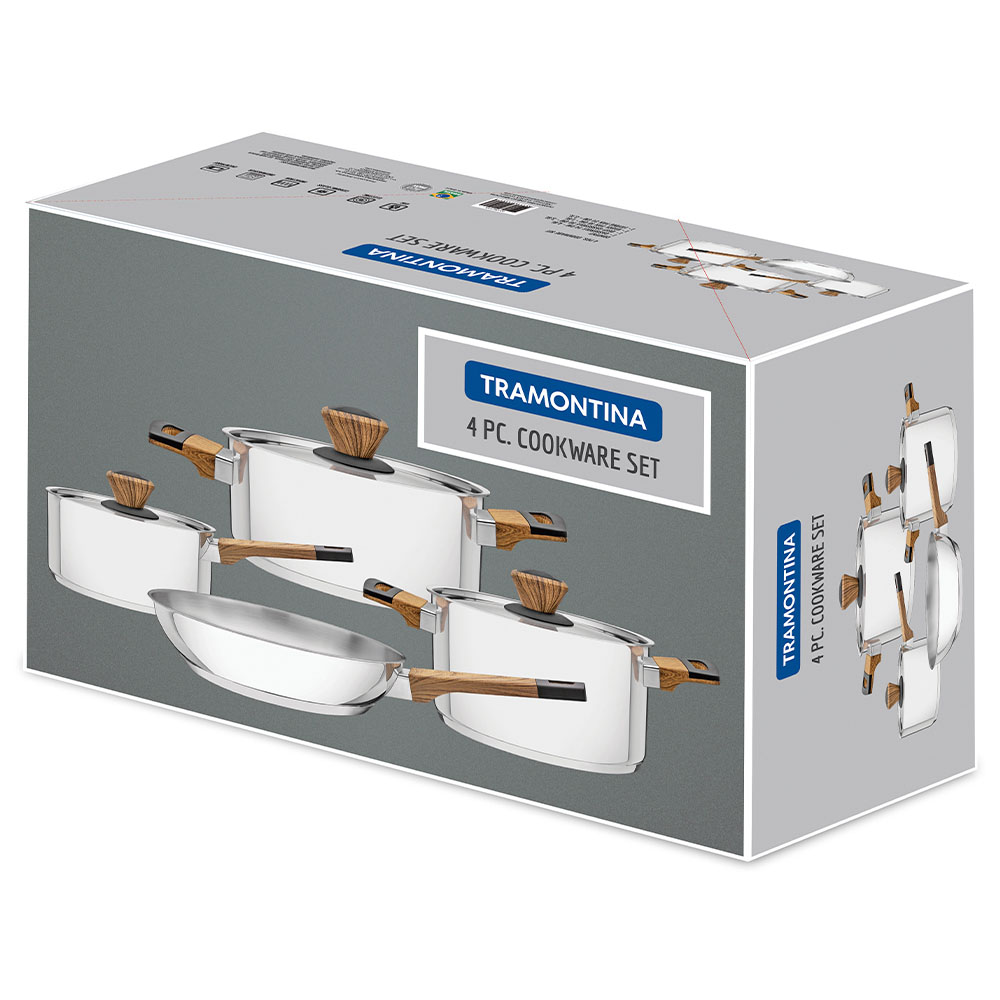 Tramontina Brava 4 Piece Stainless Steel Saucepan Set Image 9