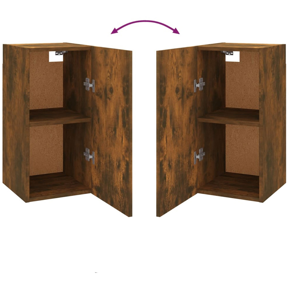 vidaXL 7 Piece Smoked Oak Wall Mounted TV Cabinet Set Image 7